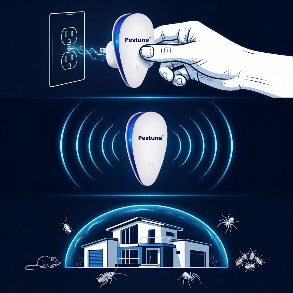 Pestune™ - Ultrasonic Pest Repeller & Night Light