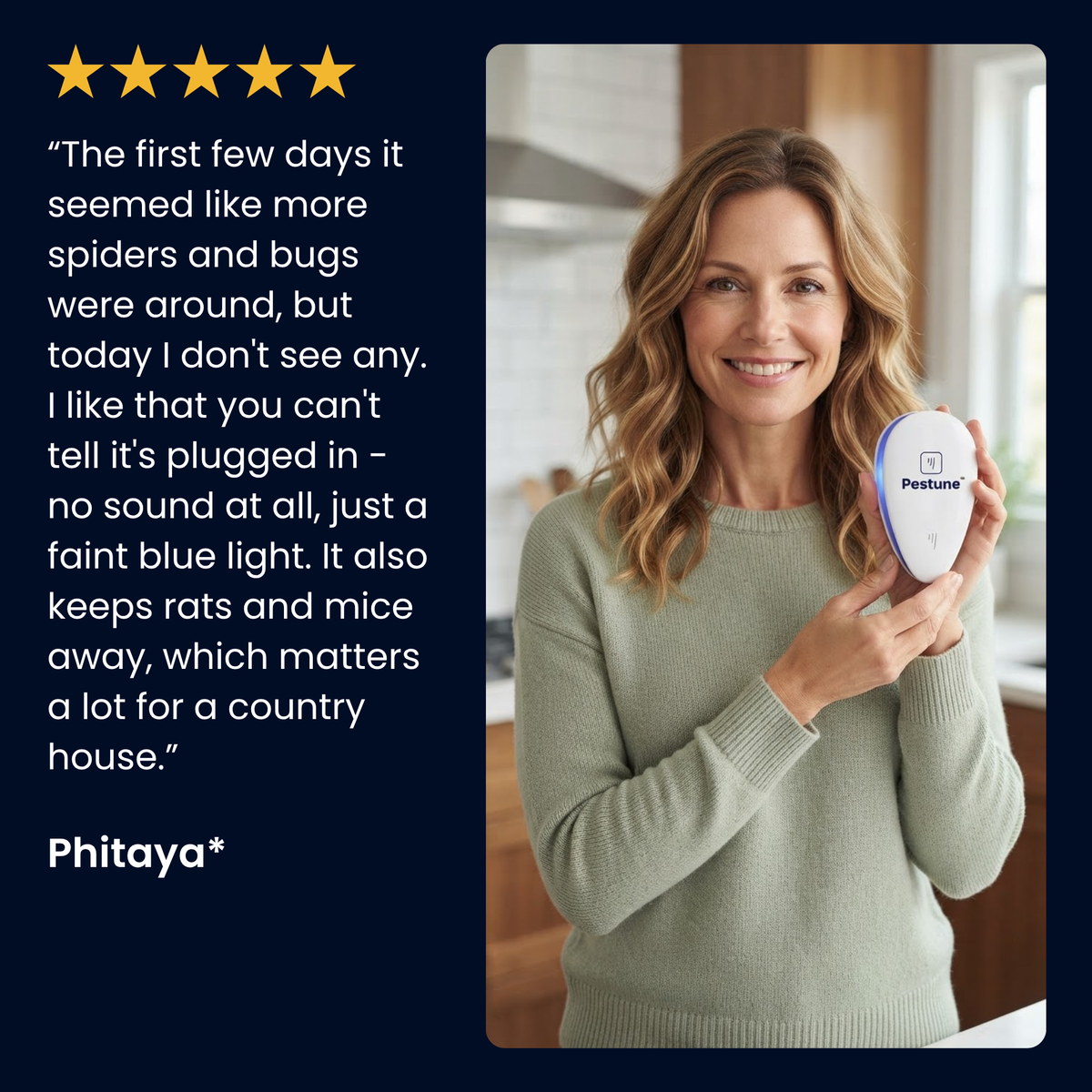 Pestune™ - Ultrasonic Pest Repeller & Night Light