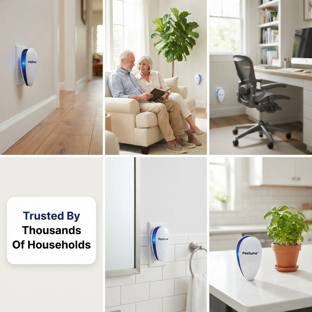 Pestune™ - Ultrasonic Pest Repeller & Night Light