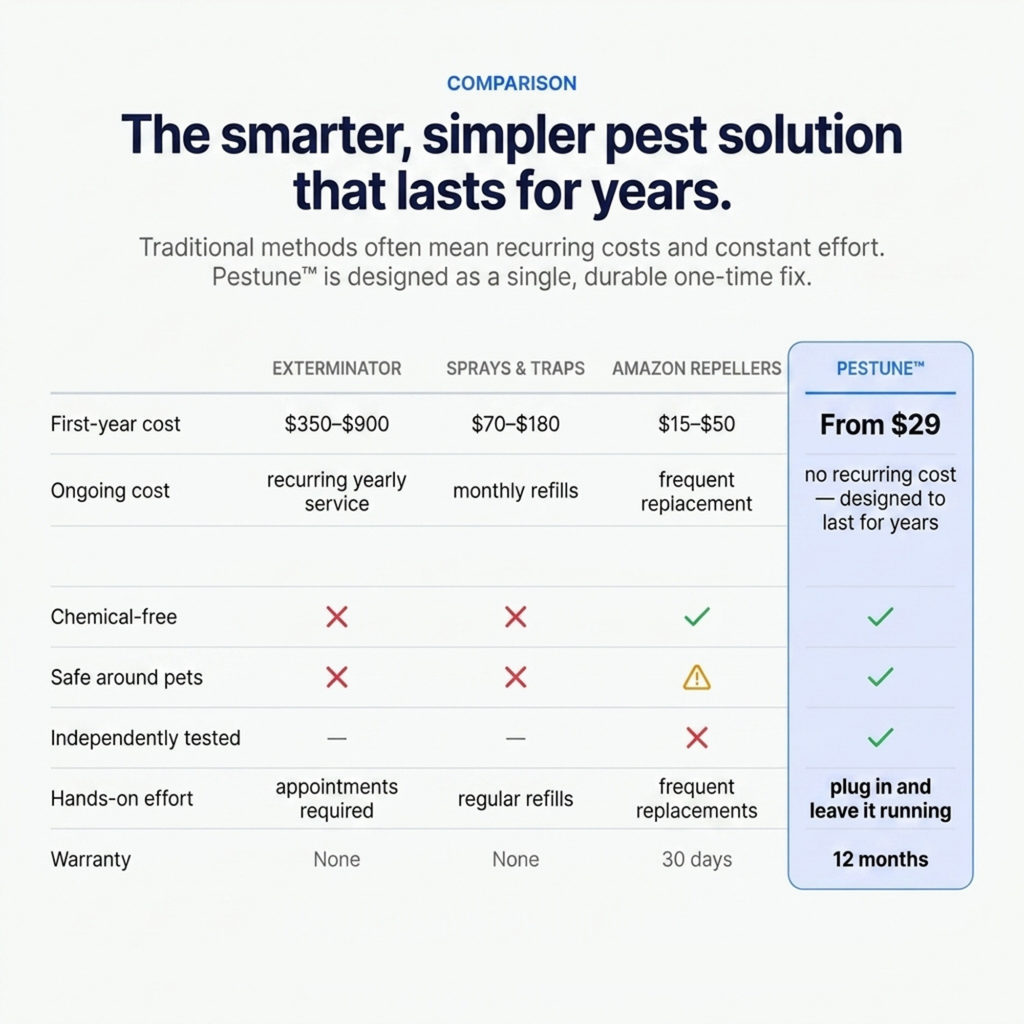 Pestune™ - Ultrasonic Pest Repeller & Night Light